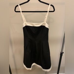 Wayf Black and White fit & flair dress - NWT